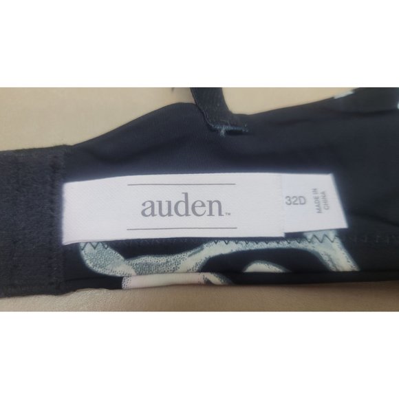 Women's Floral Print Bliss Lightly Lined Wirefree Bra Auden Black 32D - Picture 5 of 7